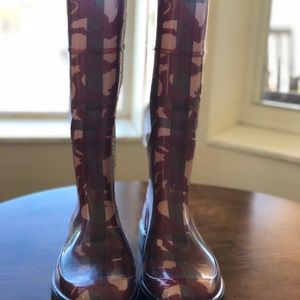 Burberry rain boots
